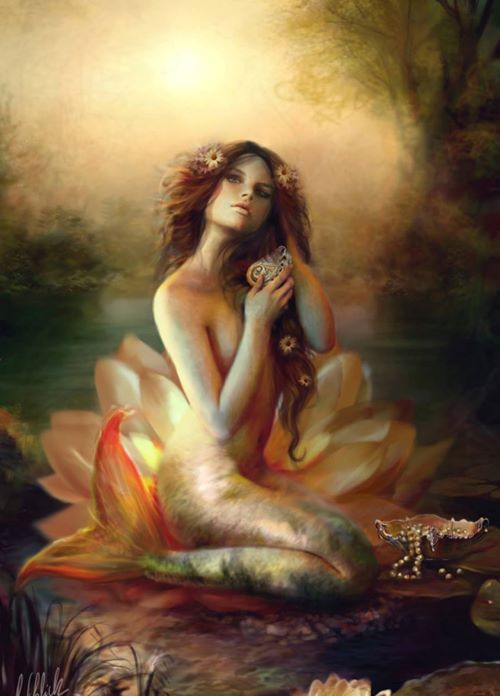 mermaid with long hair